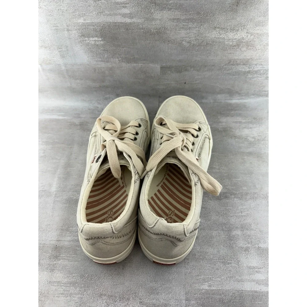 Taos Plim Soul Sand Beige Canvas Low Top Sneakers Women Size 8.5 PLS-13644_6